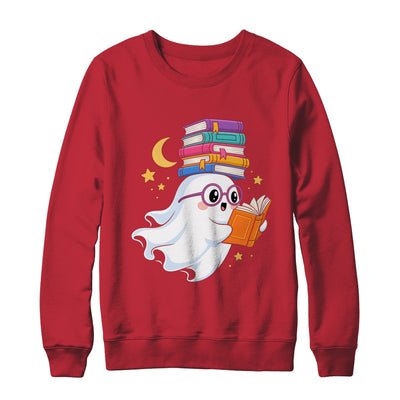 Ghost Reading Books Halloween Library Teacher Bookworm Shirt & Sweatshirt | teecentury