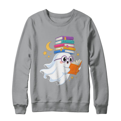 Ghost Reading Books Halloween Library Teacher Bookworm Shirt & Sweatshirt | teecentury