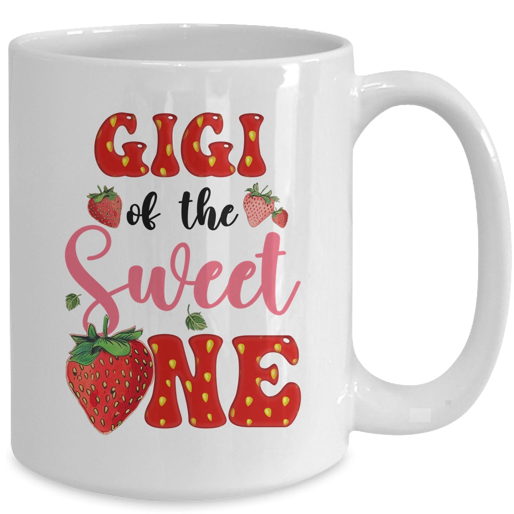 Gigi Of Sweet One Strawberry Frist 1st Birthday Girl Mug | teecentury