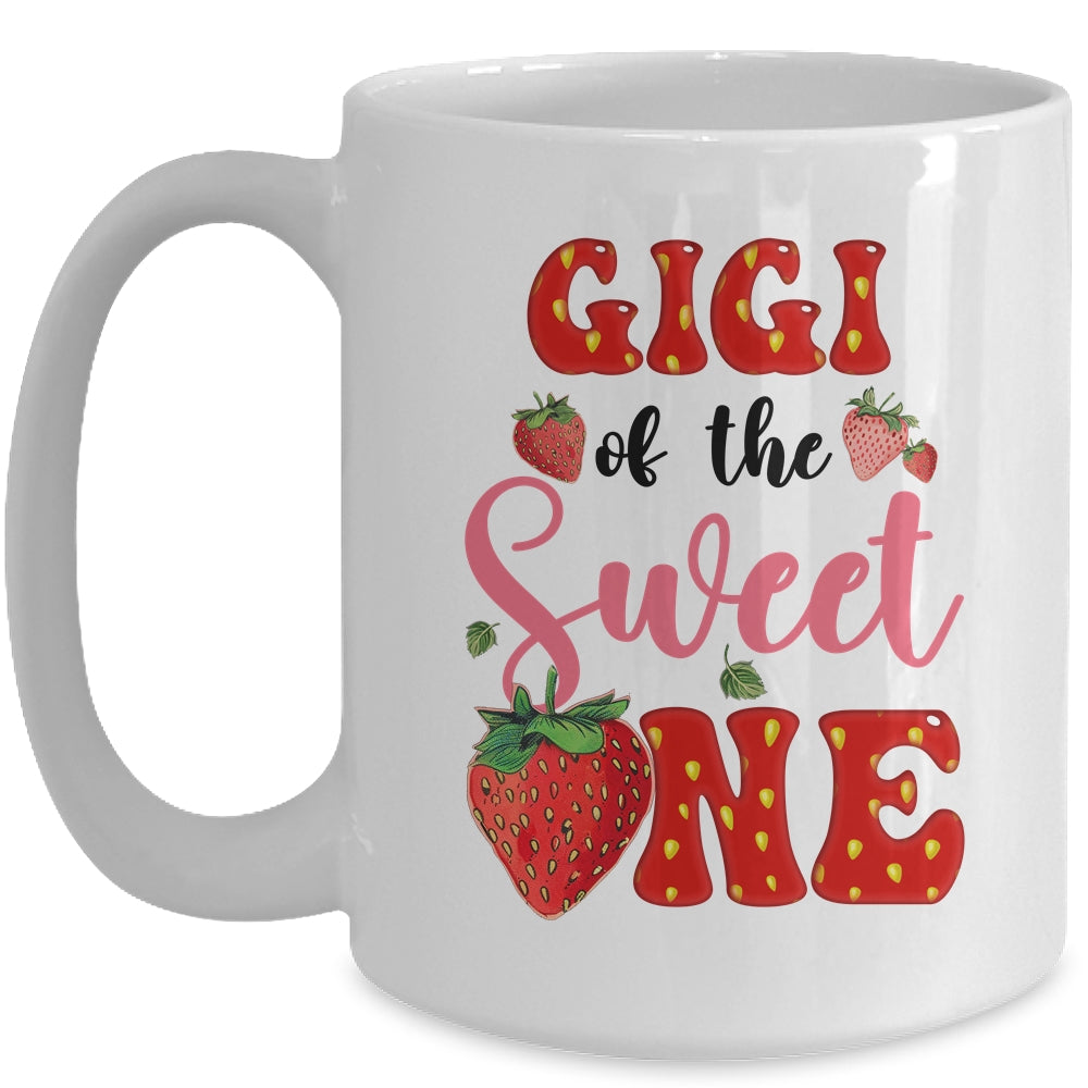 Gigi Of Sweet One Strawberry Frist 1st Birthday Girl Mug | teecentury