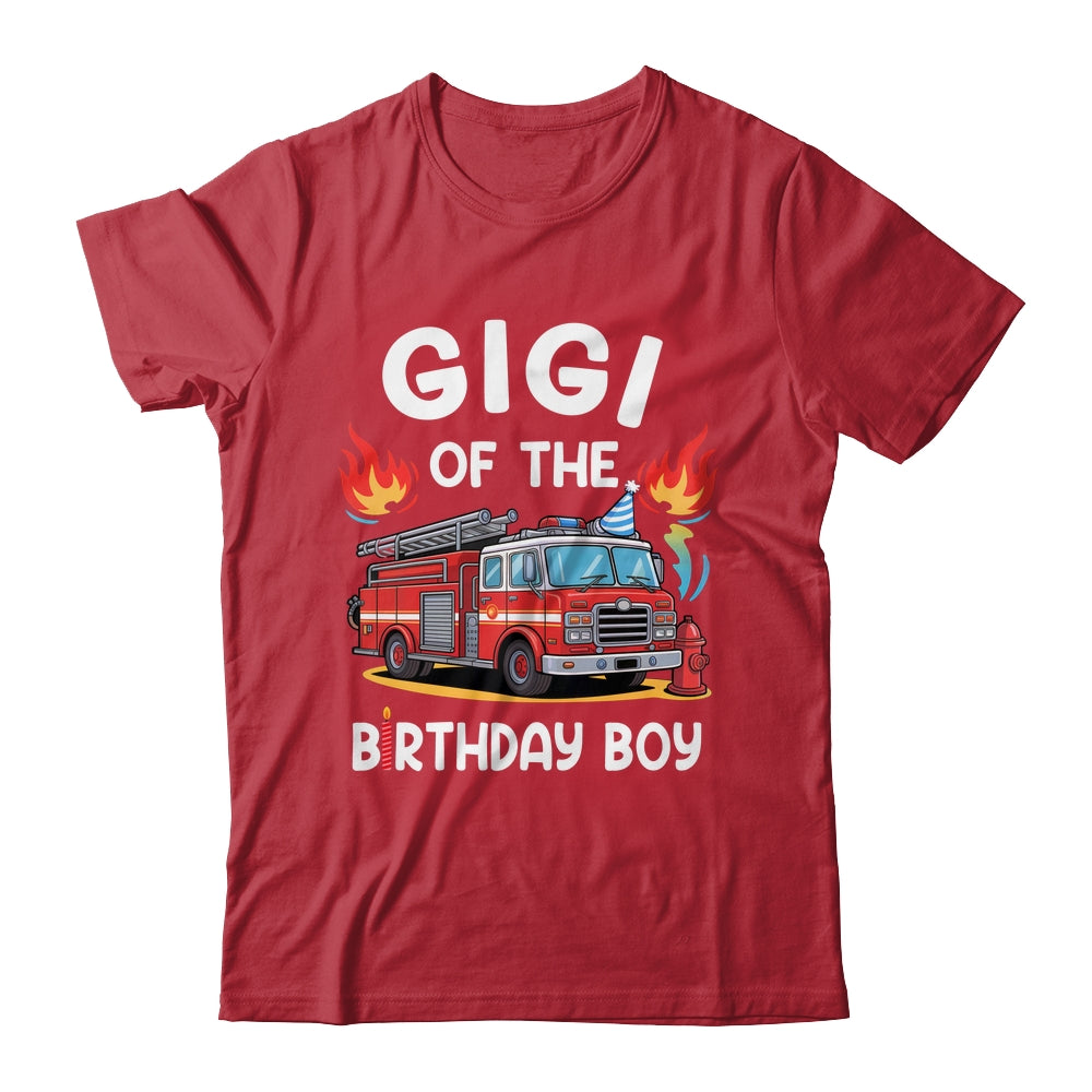 Gigi Of The Birthday Boy Fire Truck Firefighter 1st Party Shirt & Hoodie | teecentury