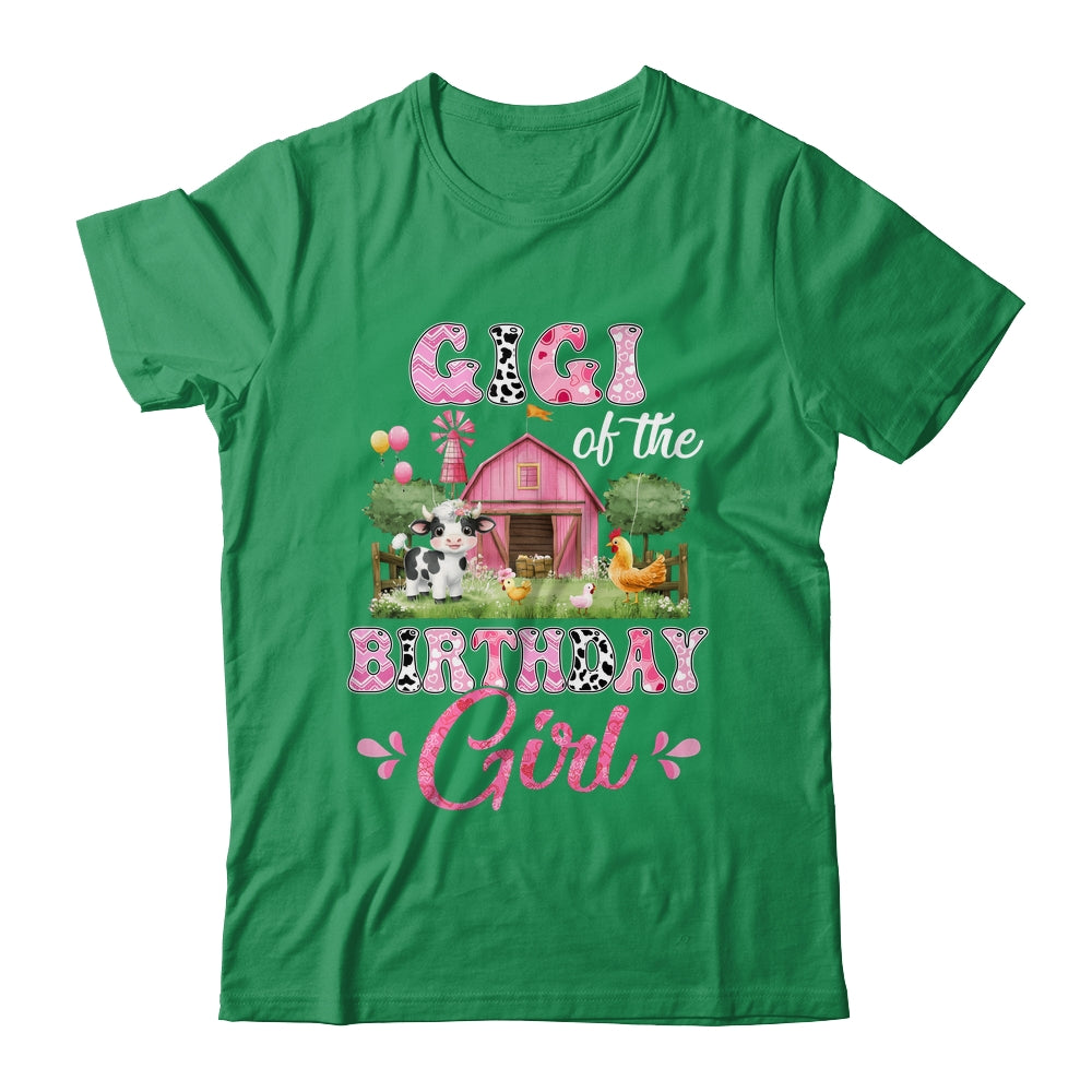 Gigi Of The Birthday Girl 1st Birthday Cow Farm Family Shirt & Hoodie | teecentury