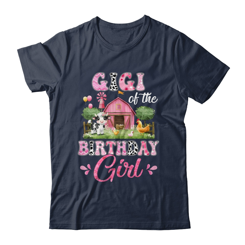 Gigi Of The Birthday Girl 1st Birthday Cow Farm Family Shirt & Hoodie | teecentury