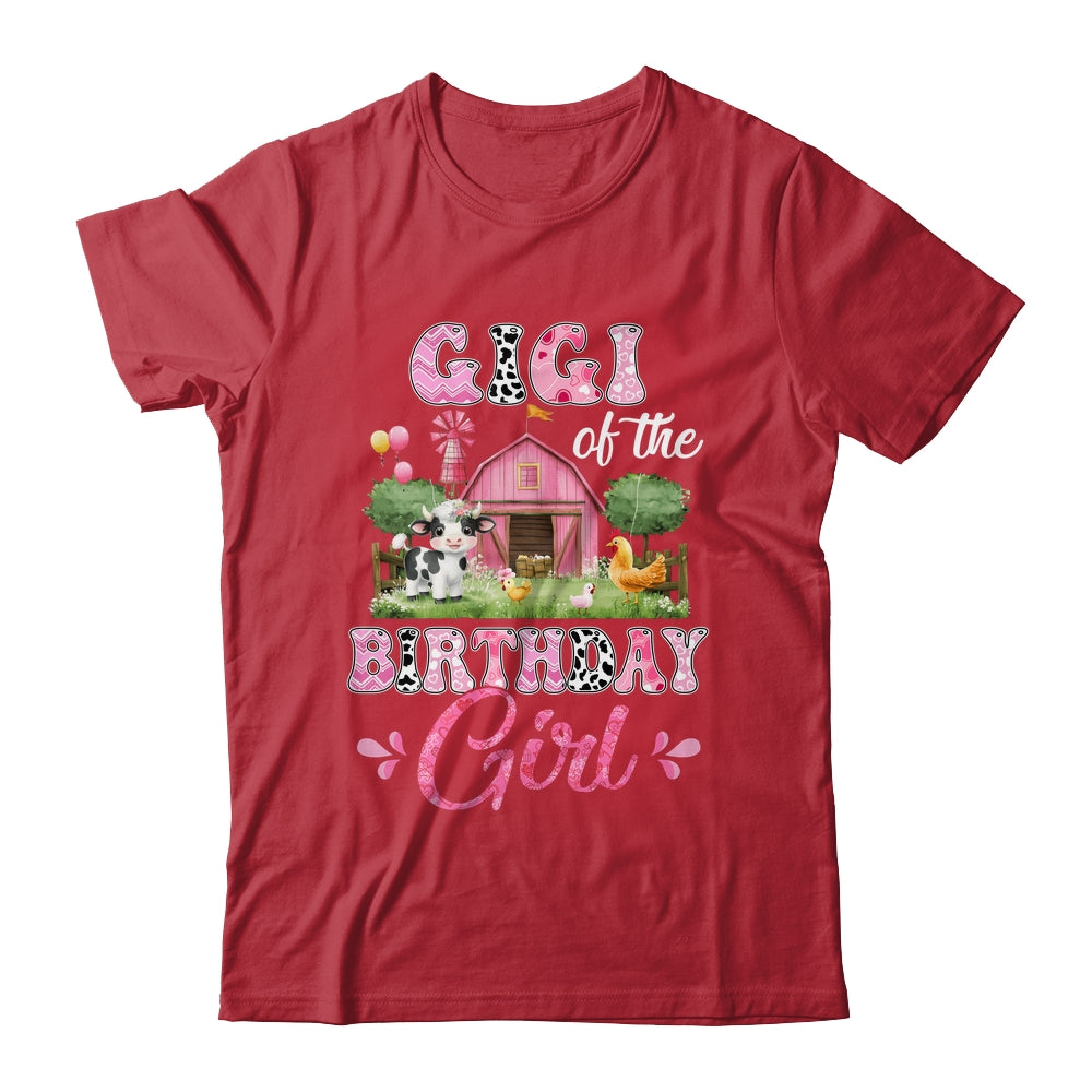 Gigi Of The Birthday Girl 1st Birthday Cow Farm Family Shirt & Hoodie | teecentury