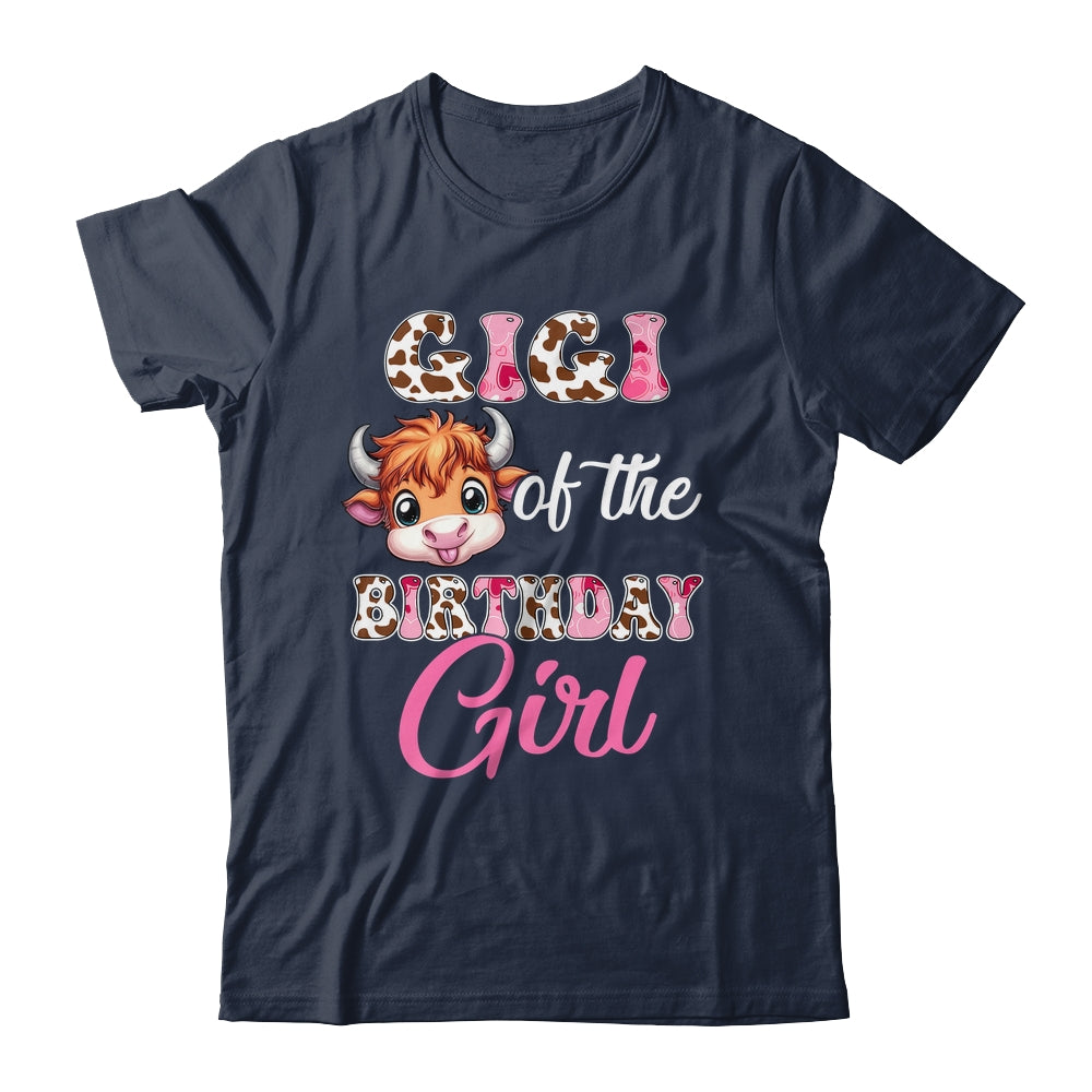 Gigi Of The Birthday Girl Highland Cow Farm 1st Birthday Shirt & Hoodie | teecentury