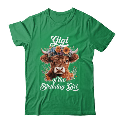 Gigi Of The Birthday Girl Highland Cow Farm Family Shirt & Hoodie | teecentury