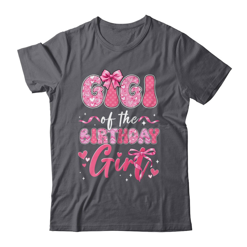 Gigi Of The Birthday Girl Pink Coquette Bow Family Shirt & Hoodie | teecentury