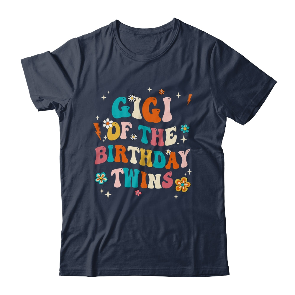 Gigi Of The Birthday Twins Boys Girls Party Retro Bday Shirt & Hoodie | teecentury