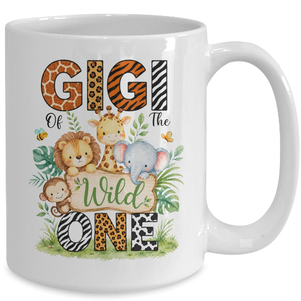 Gigi Of The Wild One First Birthday Boy Jungle Safari Mug | teecentury