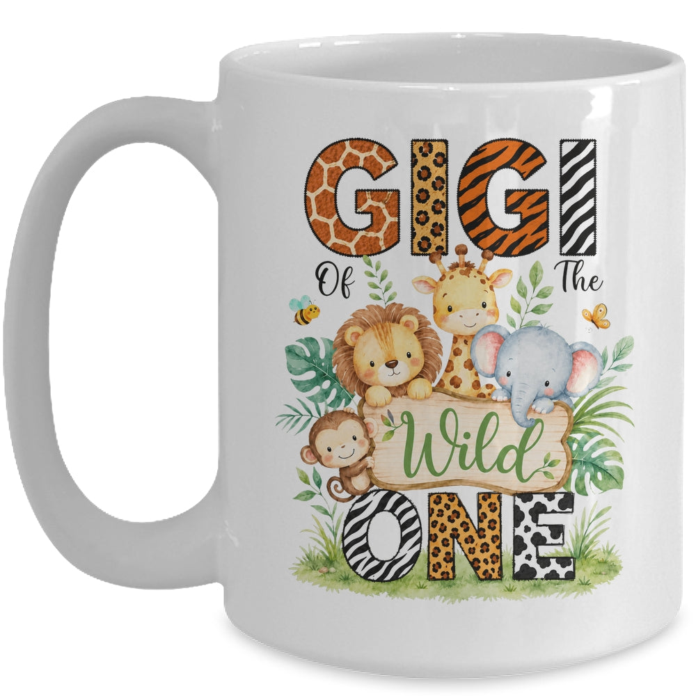 Gigi Of The Wild One First Birthday Boy Jungle Safari Mug | teecentury