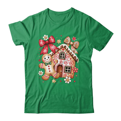 Gingerbread Christmas Bow Christmas House Retro Cookie Xmas Shirt & Sweatshirt | teecentury