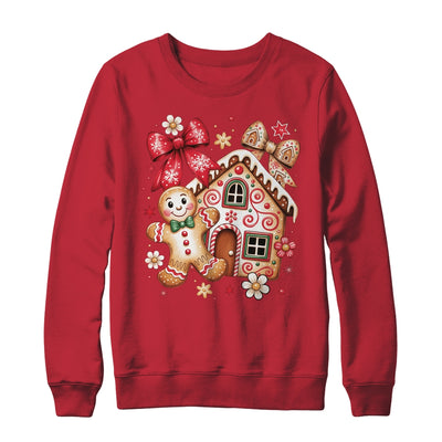 Gingerbread Christmas Bow Christmas House Retro Cookie Xmas Shirt & Sweatshirt | teecentury