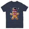 Gingerbread Cookie Christmas Pink Coquette Xmas Boy Girls Youth Shirt | teecentury