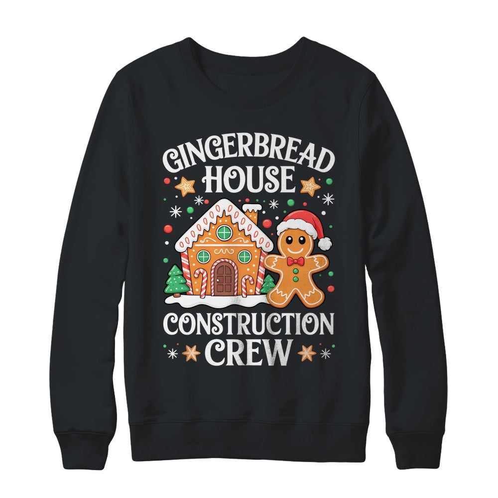 Gingerbread House Construction Crew Decorating Baking Xmas Shirt & Sweatshirt | teecentury