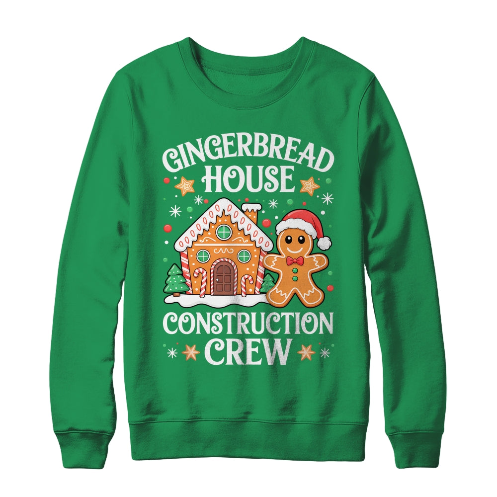 Gingerbread House Construction Crew Decorating Baking Xmas Shirt & Sweatshirt | teecentury