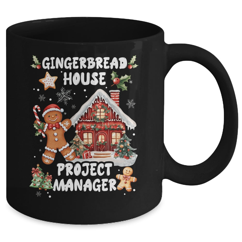 Gingerbread House Project Manager Cookie Baking Christmas Mug | teecentury