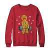 Gingerbread Man Weightlifting Christmas Fitness Gym Deadlift Shirt & Sweatshirt | teecentury