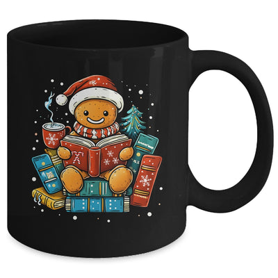 Gingerbread Reading Book Lovers Christmas Bookworm Librarian Mug | teecentury