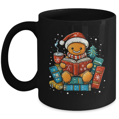 Gingerbread Reading Book Lovers Christmas Bookworm Librarian Mug | teecentury