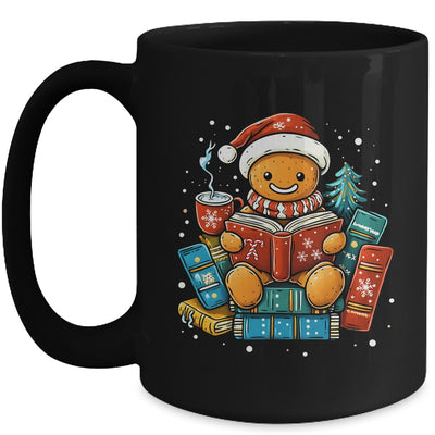 Gingerbread Reading Book Lovers Christmas Bookworm Librarian Mug | teecentury