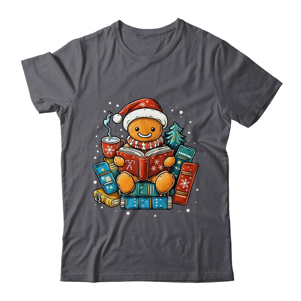 Gingerbread Reading Book Lovers Christmas Bookworm Librarian Shirt & Sweatshirt | teecentury