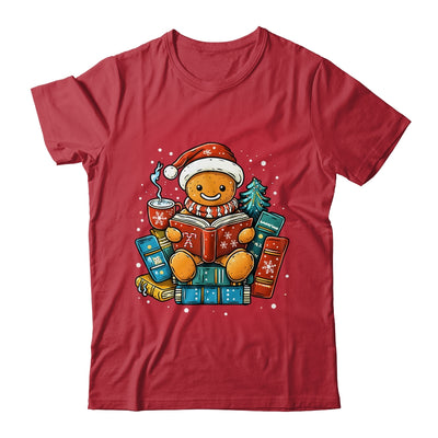 Gingerbread Reading Book Lovers Christmas Bookworm Librarian Shirt & Sweatshirt | teecentury