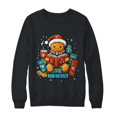 Gingerbread Reading Book Lovers Christmas Bookworm Librarian Shirt & Sweatshirt | teecentury