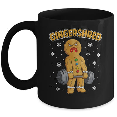 Gingershred Funny Gingerbread Man Gym Bodybuilding Christmas Mug | teecentury
