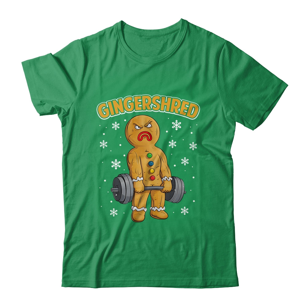 Gingershred Funny Gingerbread Man Gym Bodybuilding Christmas Shirt & Sweatshirt | teecentury