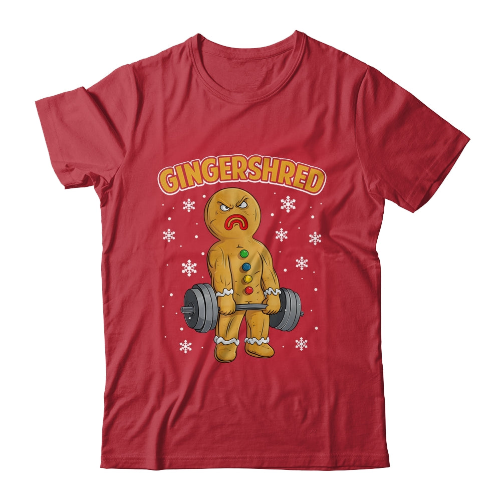 Gingershred Funny Gingerbread Man Gym Bodybuilding Christmas Shirt & Sweatshirt | teecentury