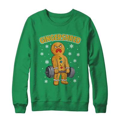Gingershred Funny Gingerbread Man Gym Bodybuilding Christmas Shirt & Sweatshirt | teecentury