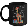 Giraffe Ugly Xmas Lights Santa Hat Giraffe Christmas Mug | teecentury