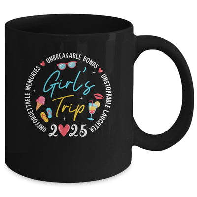 Girl's Trip 2025 Memories Girls Friends Trip Vacation Retro Mug | teecentury