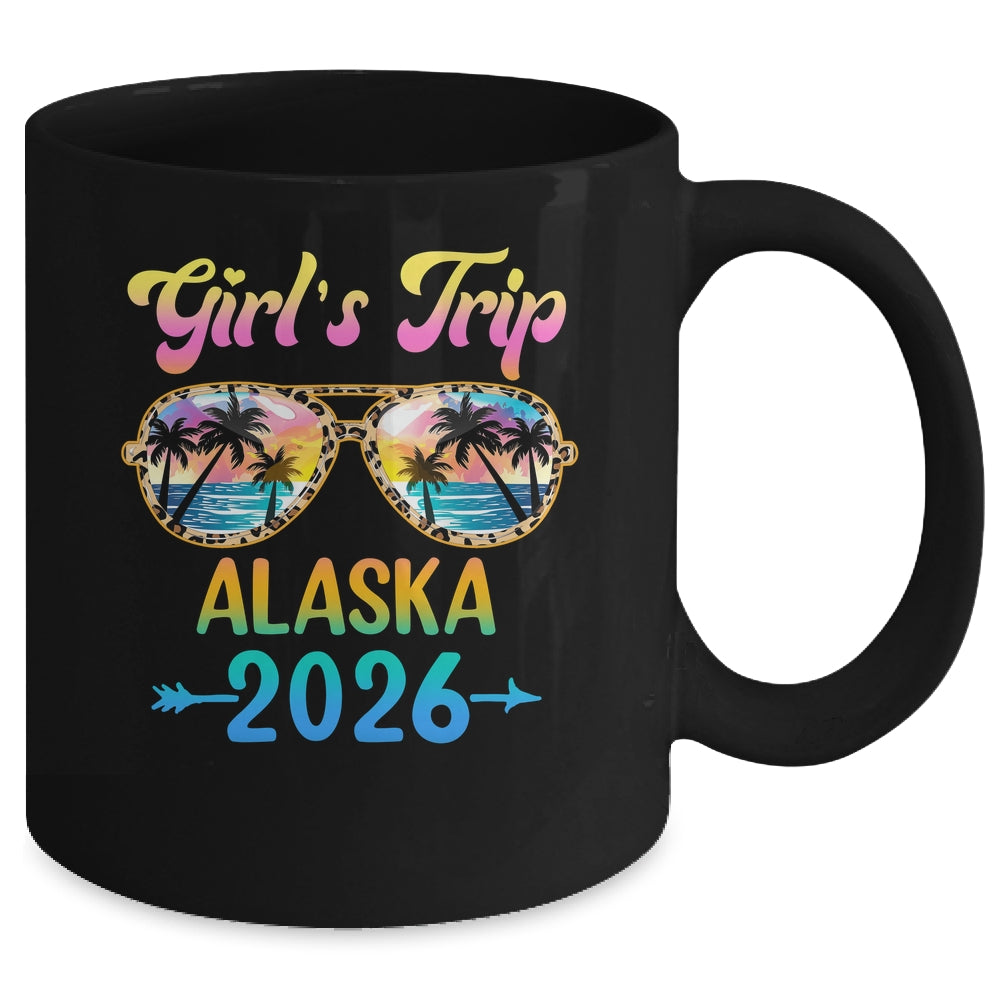 Girl's Trip Alaska 2026 Summer Vacation Sunglasses Mug | teecentury