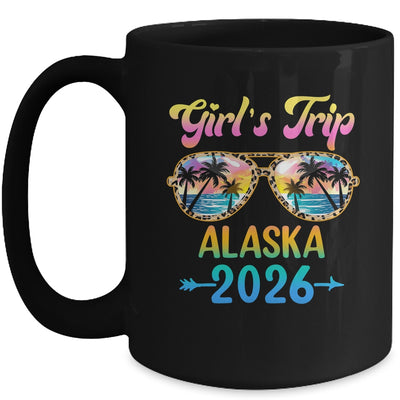 Girl's Trip Alaska 2026 Summer Vacation Sunglasses Mug | teecentury