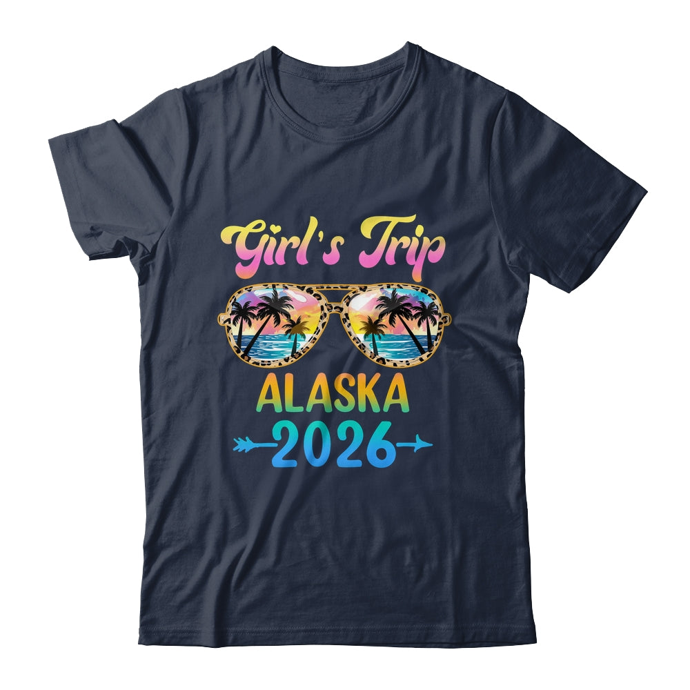 Girl's Trip Alaska 2026 Summer Vacation Sunglasses Shirt & Tank Top | teecentury