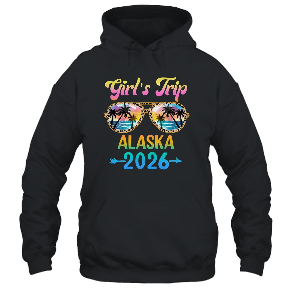 Girl's Trip Alaska 2026 Summer Vacation Sunglasses Shirt & Tank Top | teecentury