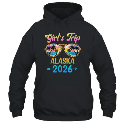 Girl's Trip Alaska 2026 Summer Vacation Sunglasses Shirt & Tank Top | teecentury