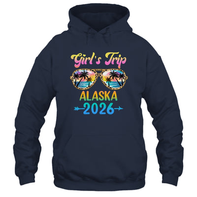 Girl's Trip Alaska 2026 Summer Vacation Sunglasses Shirt & Tank Top | teecentury