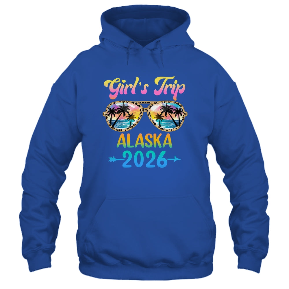 Girl's Trip Alaska 2026 Summer Vacation Sunglasses Shirt & Tank Top | teecentury