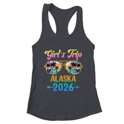 Girl's Trip Alaska 2026 Summer Vacation Sunglasses Shirt & Tank Top | teecentury