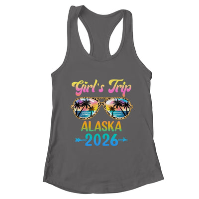 Girl's Trip Alaska 2026 Summer Vacation Sunglasses Shirt & Tank Top | teecentury