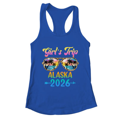 Girl's Trip Alaska 2026 Summer Vacation Sunglasses Shirt & Tank Top | teecentury