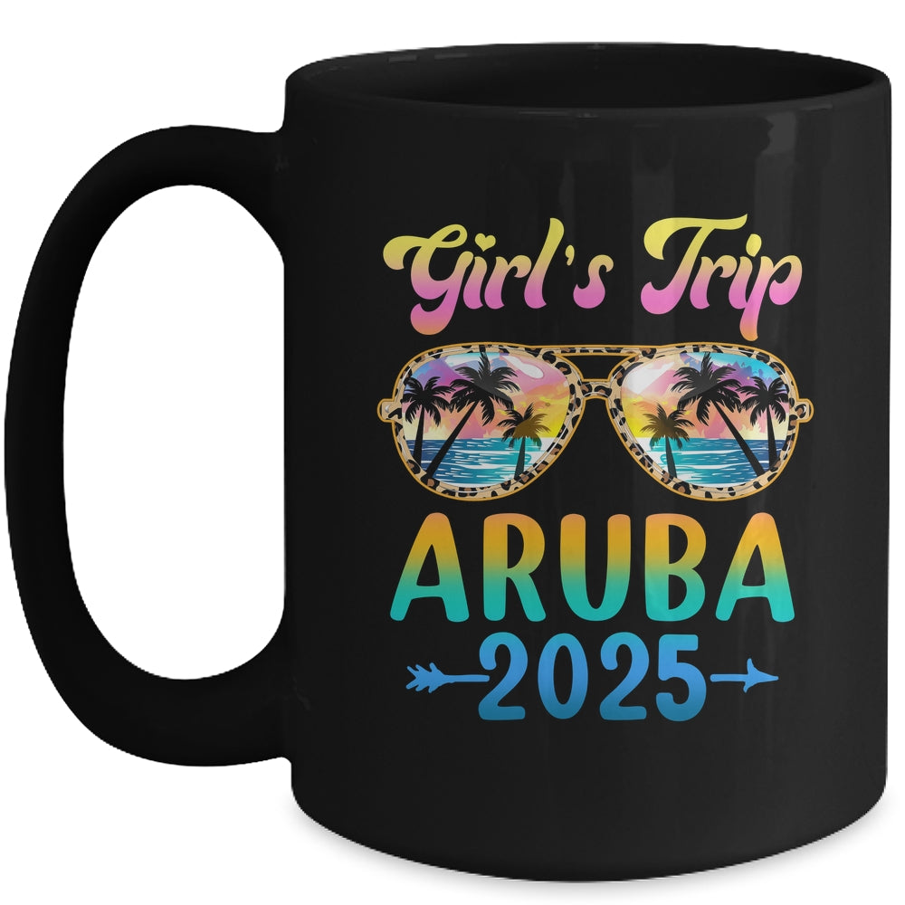 Girl's Trip Aruba 2025 Summer Vacation Sunglasses Mug | teecentury