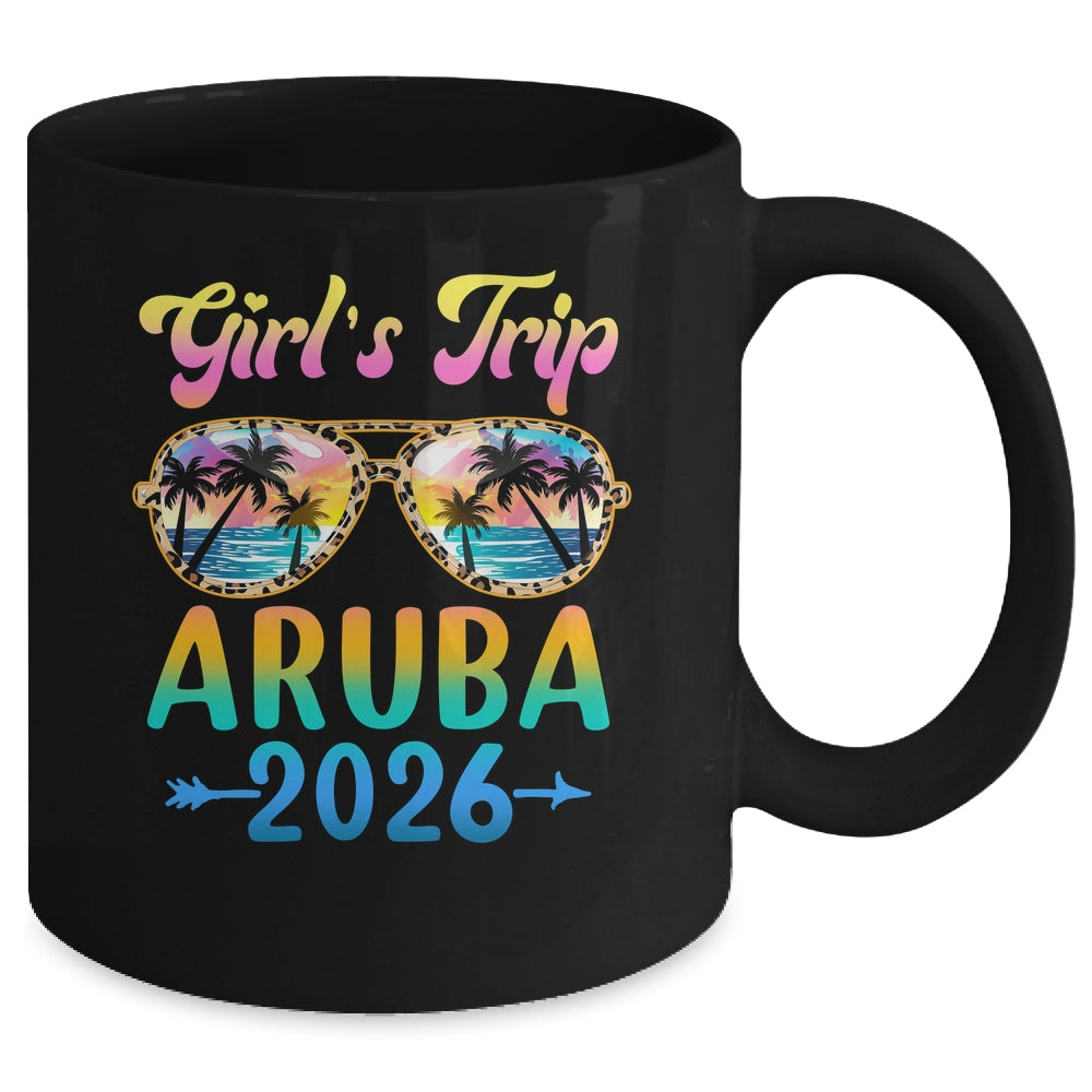 Girl's Trip Aruba 2026 Summer Vacation Sunglasses Mug | teecentury