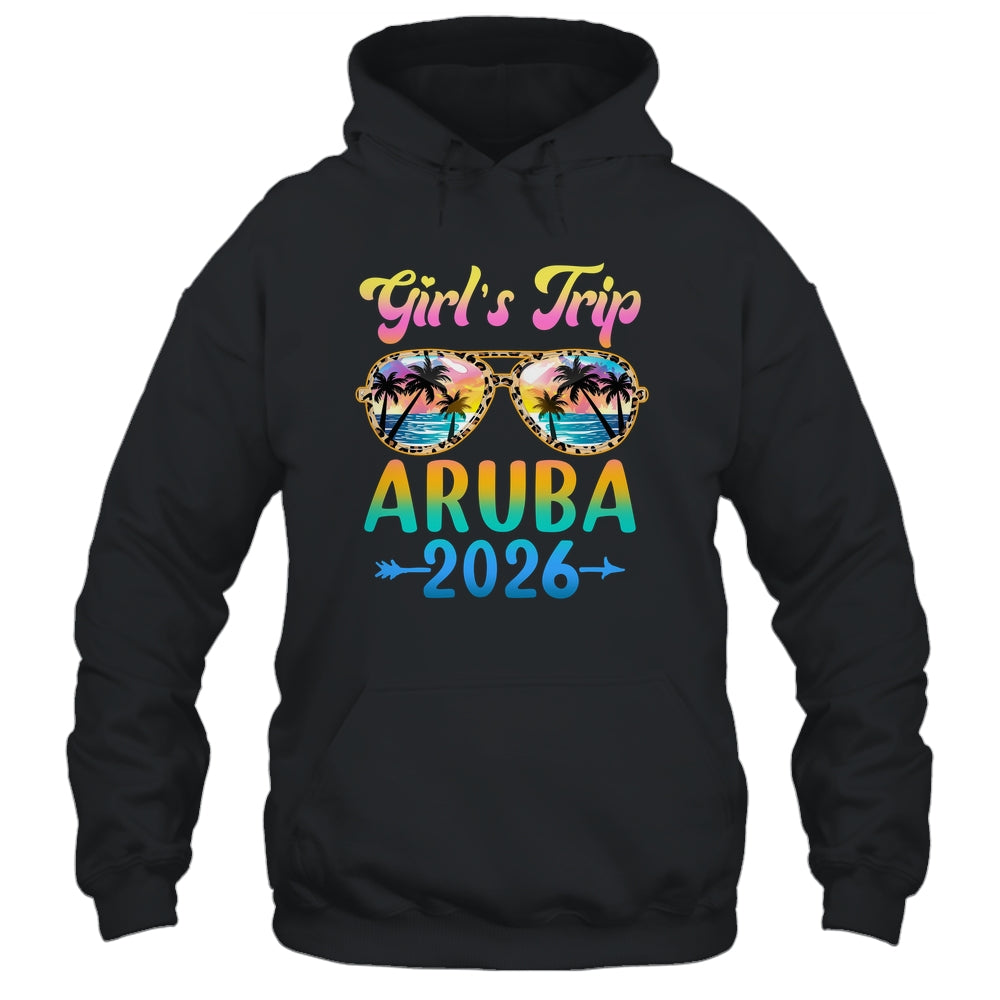 Girl's Trip Aruba 2026 Summer Vacation Sunglasses Shirt & Tank Top | teecentury