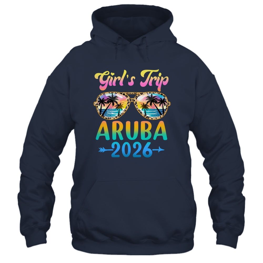 Girl's Trip Aruba 2026 Summer Vacation Sunglasses Shirt & Tank Top | teecentury