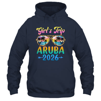 Girl's Trip Aruba 2026 Summer Vacation Sunglasses Shirt & Tank Top | teecentury