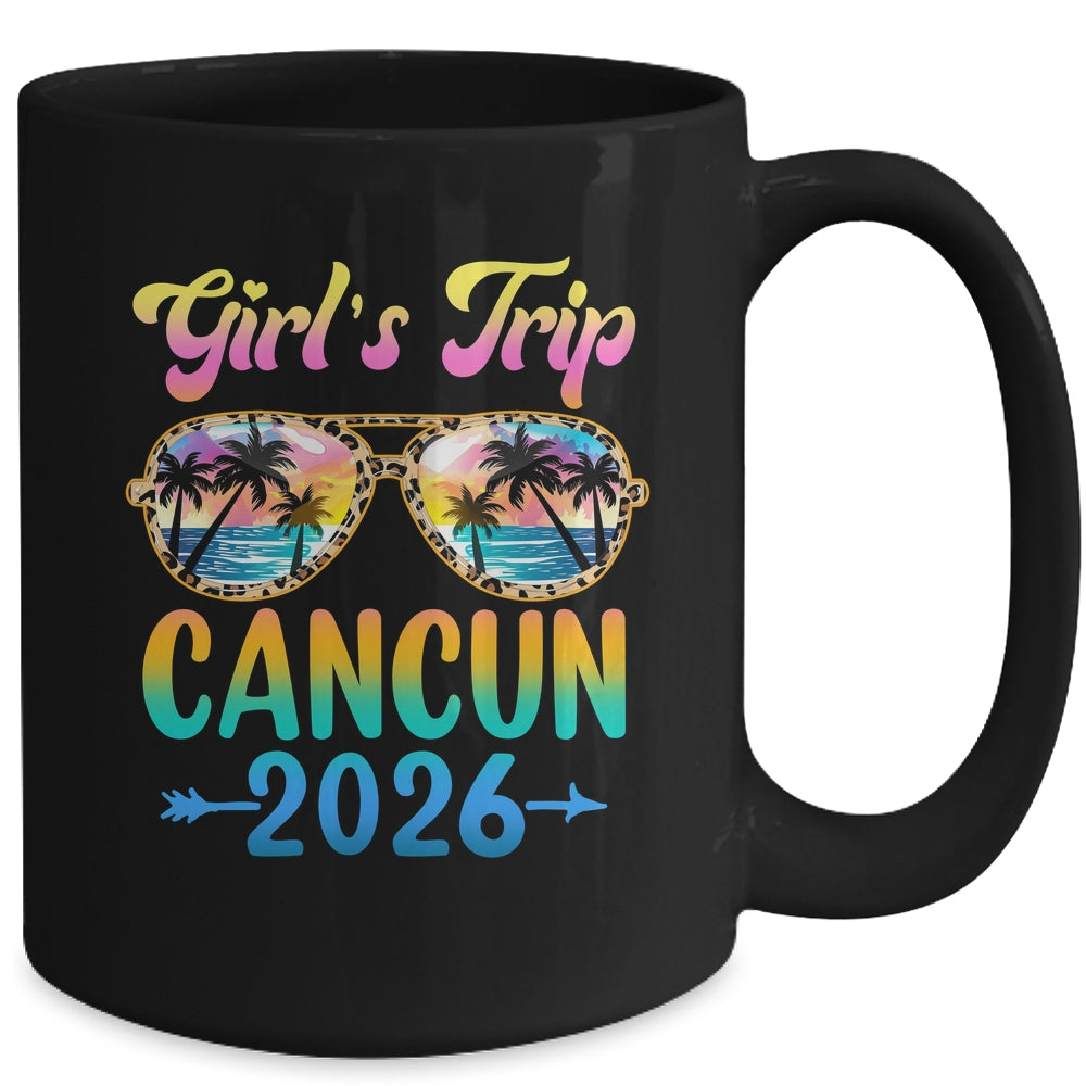 Girl's Trip Cancun 2026 Summer Vacation Sunglasses Mug | teecentury