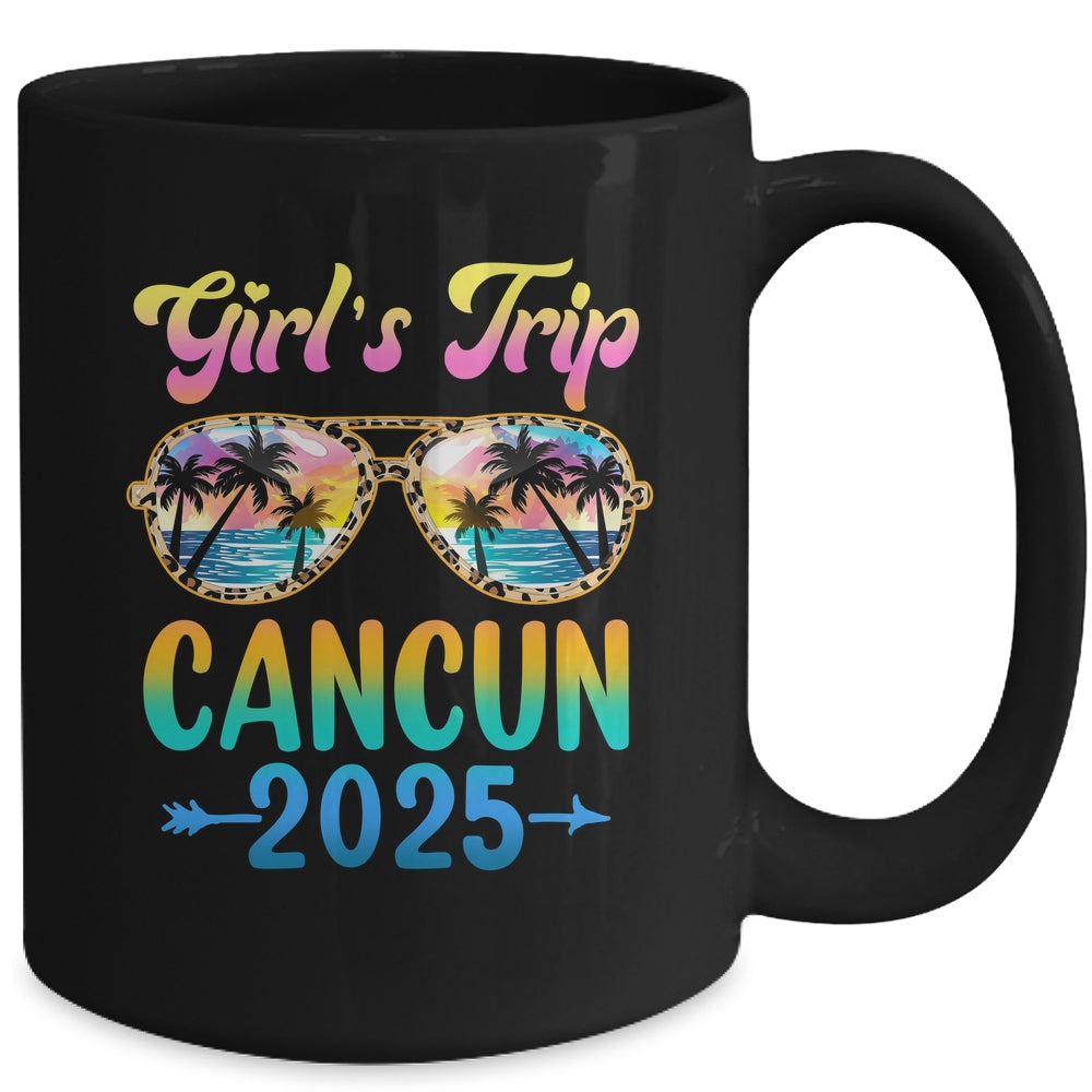 Girl's Trip Cancun Mexico 2025 Summer Vacation Sunglasses Mug | teecentury